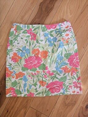 Ralph Lauren Floral Mini Skirt in Pink, Green, Orange & Blue